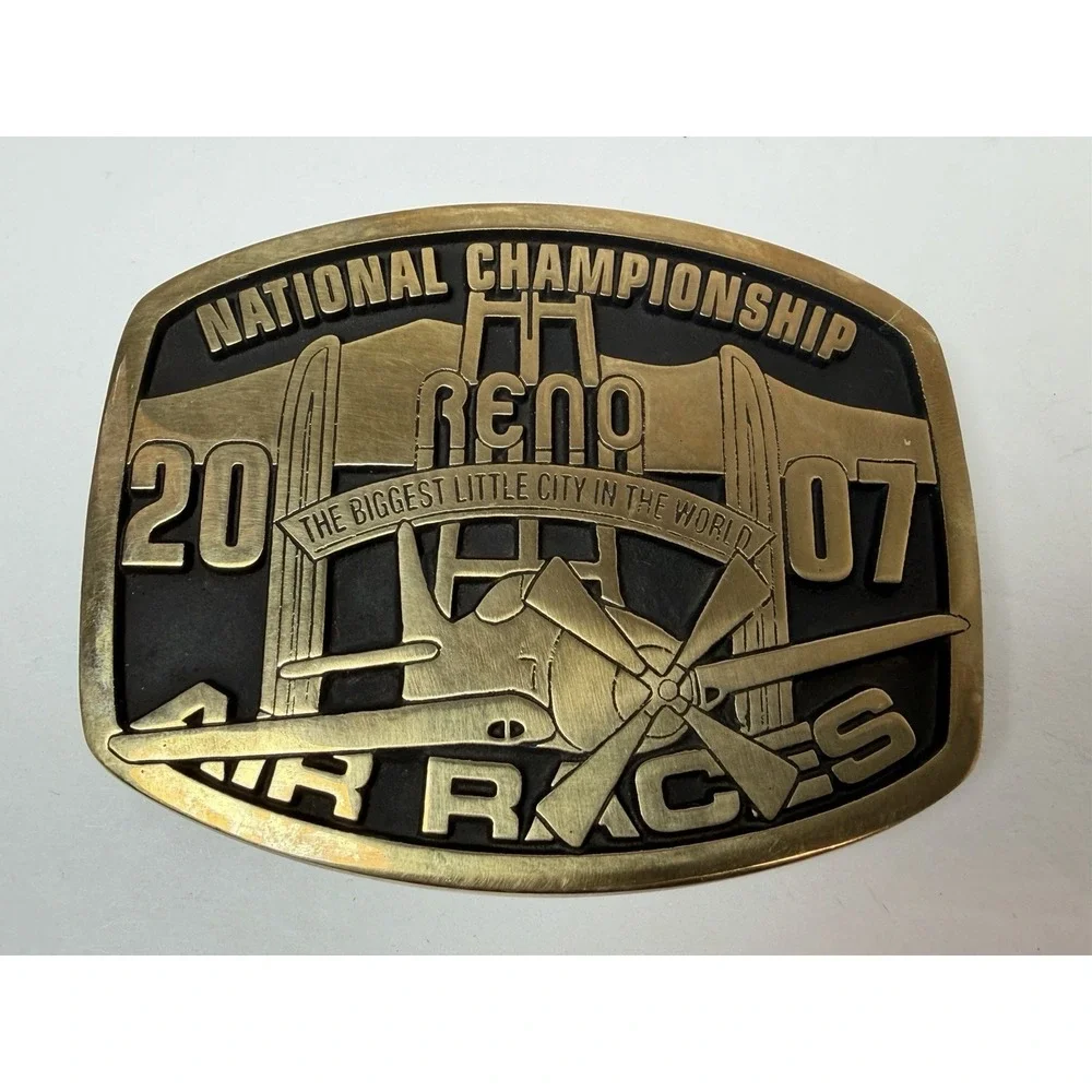 Reno 2007 Air Races National Championship Limited Edition Brass‎ Belt Buckle